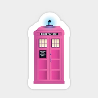 Pink TARDIS Sticker